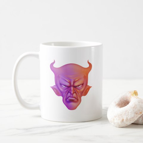 grumpy demon mug