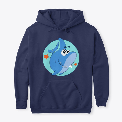 Cute shark cartoon character hoodie - A funny gift for you and your kids!