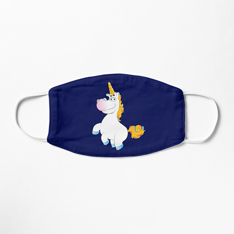 Cute Cartoon Unicorn Face Mask - A colorful face mask for your free time.